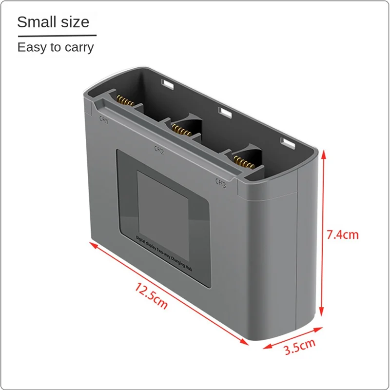 【BAAZ Fast 】양방향 충전 허브 컬러 LCD 디지털 디스플레이 충전기가 포함된 Mini SE/Mini 2용 배터리 여러 개 충전