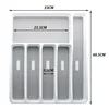 Kitchen Cutlery Storage Knife Fork Tray Drawer Tableware Organizer Spoon Plastic Cutlery Separation Storage Block Holder 6