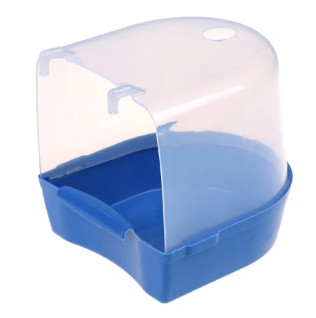 Bird cage accessories Hanging Bird Bath Cube Parrots Bathtub Bath Shower Box Cage Accessory for Little Bird Canary Budgerigar Cockatiel Parrot