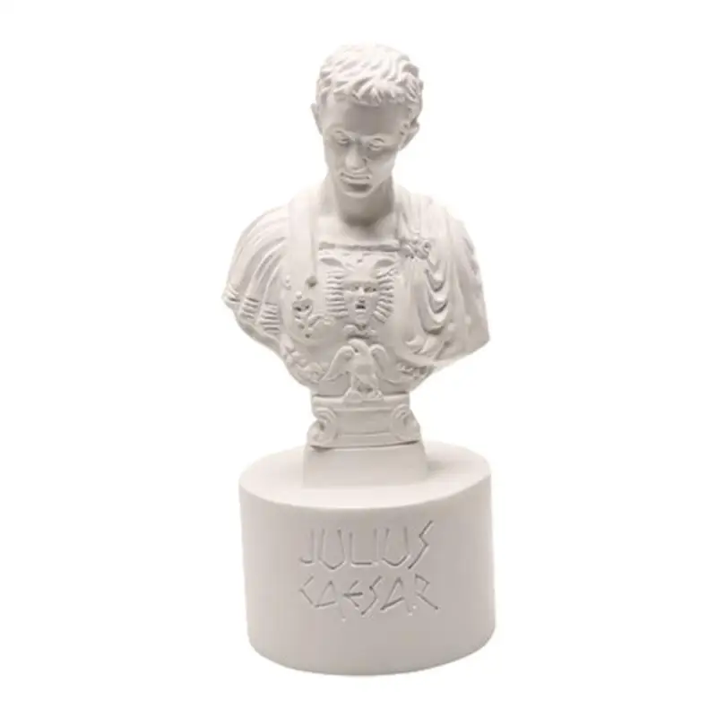 

Resin Pencil Holder Roman Bust Sculpture Desktop Organizer Resin Material Cosmetic Brush Holder For School Bedroom Study Room