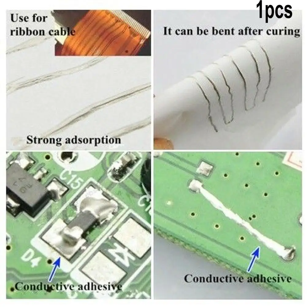 1PCS Solderless Silver Conductive Wire Paste Glue - PCB Electronics Repair For Creating Smooth Jumpers PCB Boards Tools