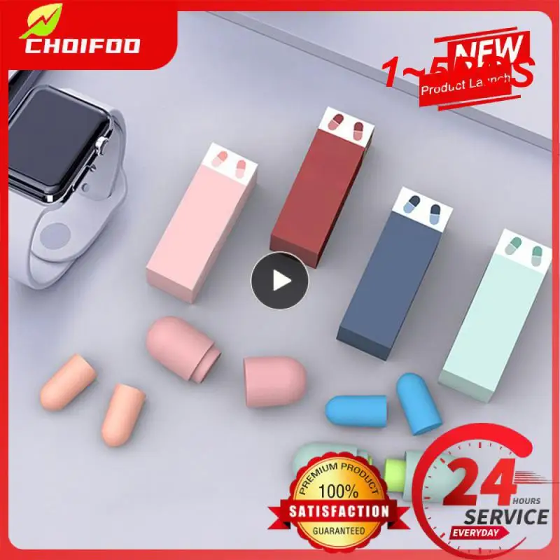 

1~5PCS Soundproof Mute Sleeping Soft Slow Ear Plugs Anti-noise Rebound