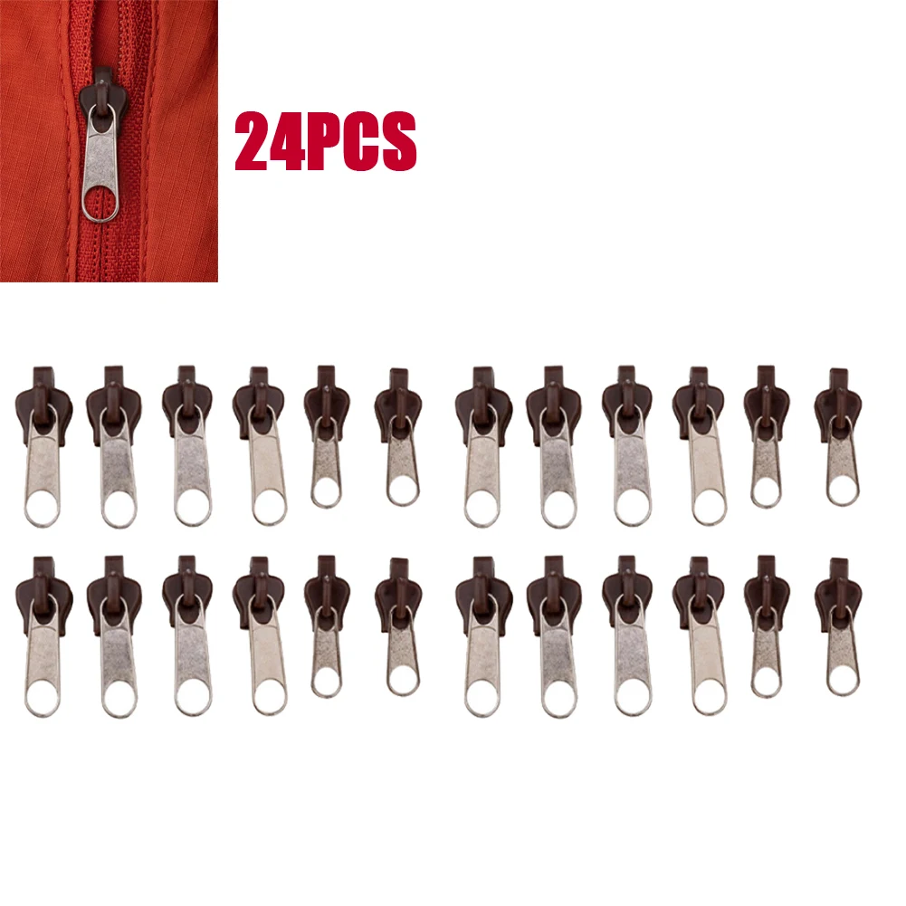 24PCS Brown Silver