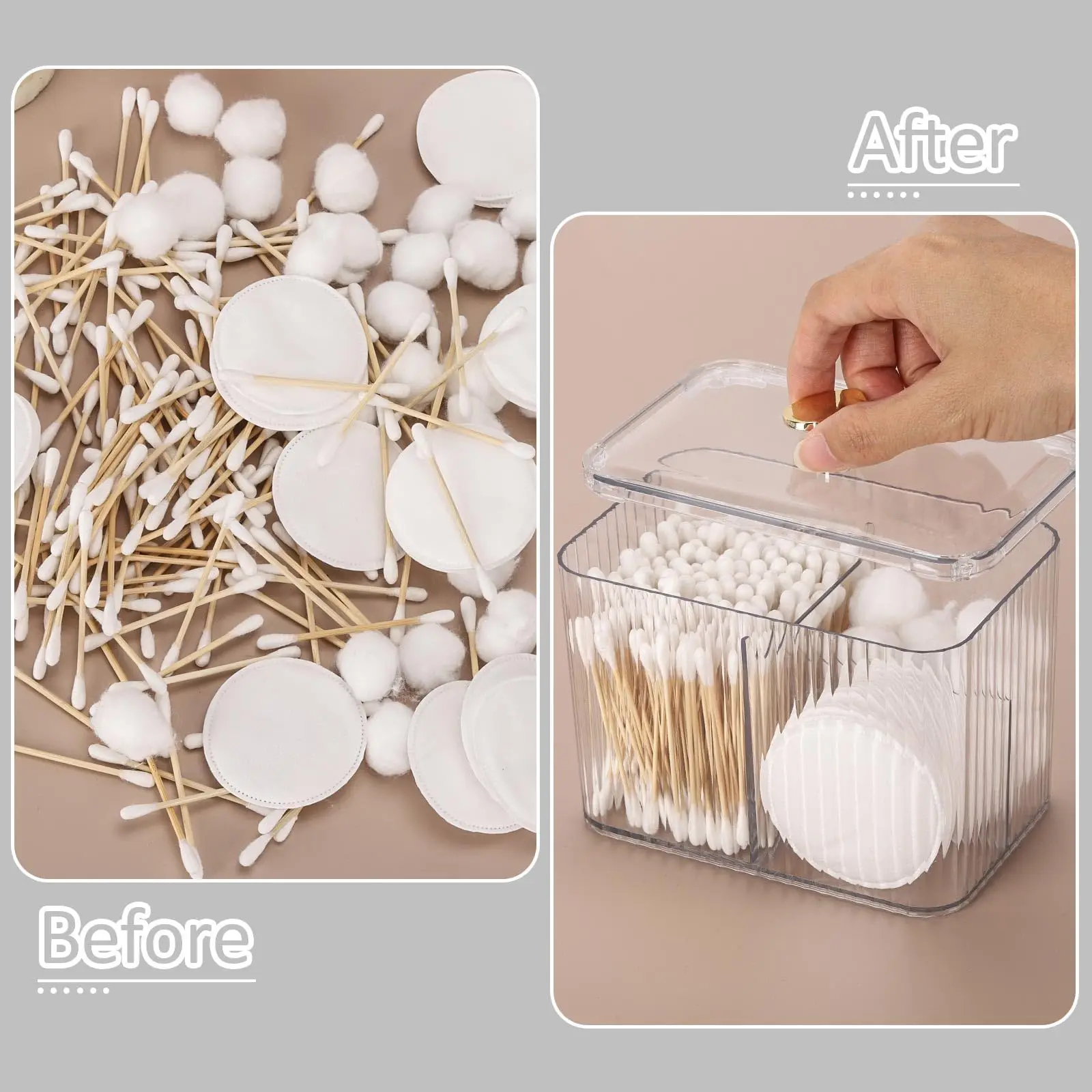 Clear Q-Tip Dispenser - view 2