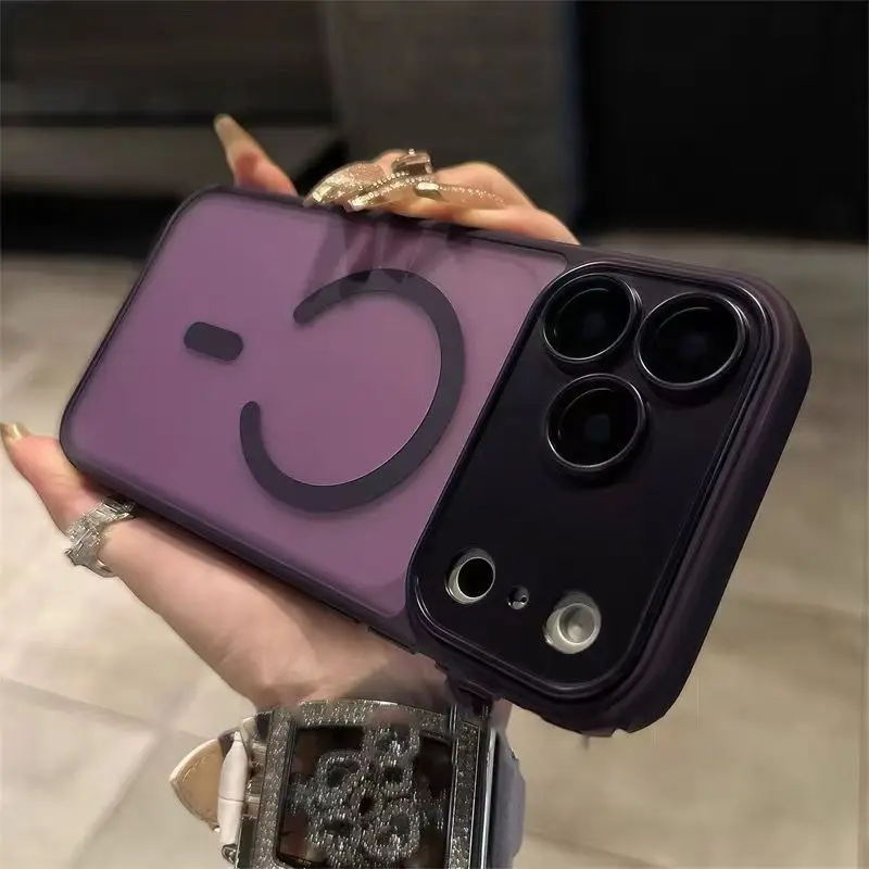 Magnetic Luxury Matte Translucent Shockproof Phone Case with Magsafe Compatibility