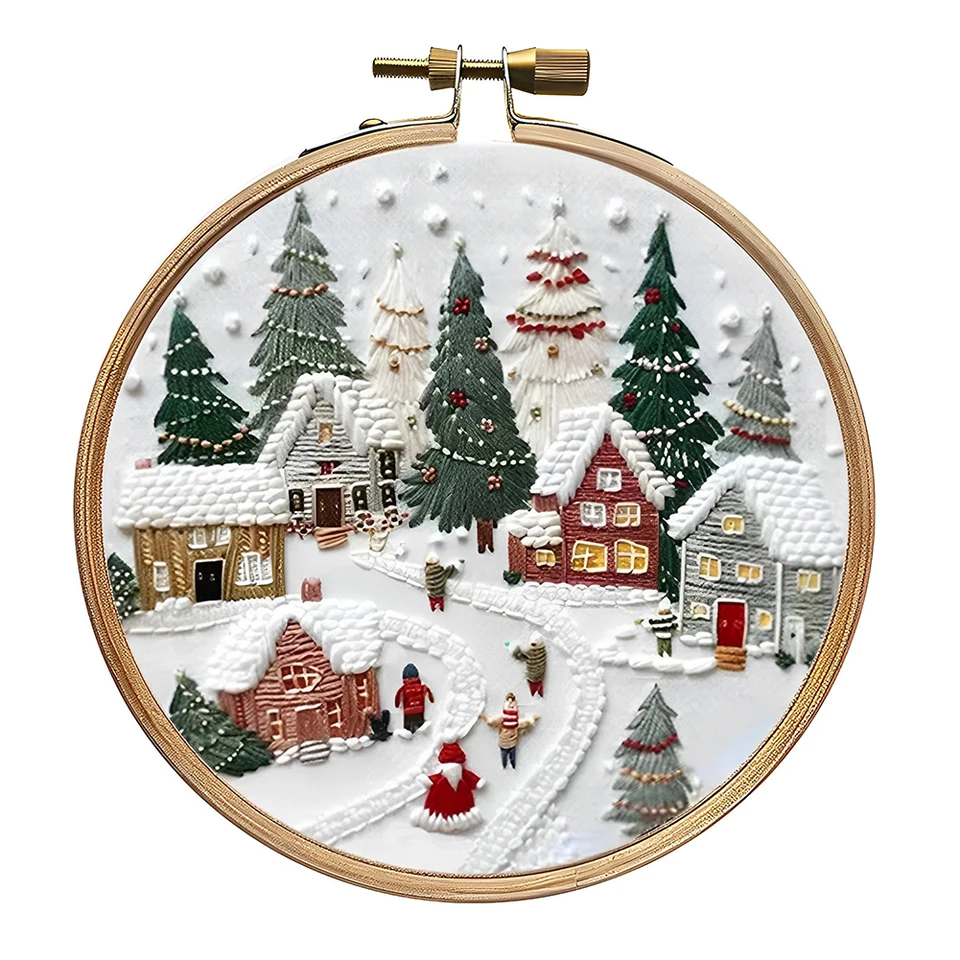 Festive Christmas Embroidery Starter Kit for Beginners