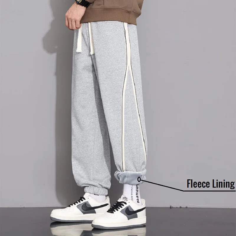 Tall Sweatpants Men Extra Long Length Sports Jogger Fleece Warm Extra Long Length Trouser Male Gray 190cm Lengthen High Person 4