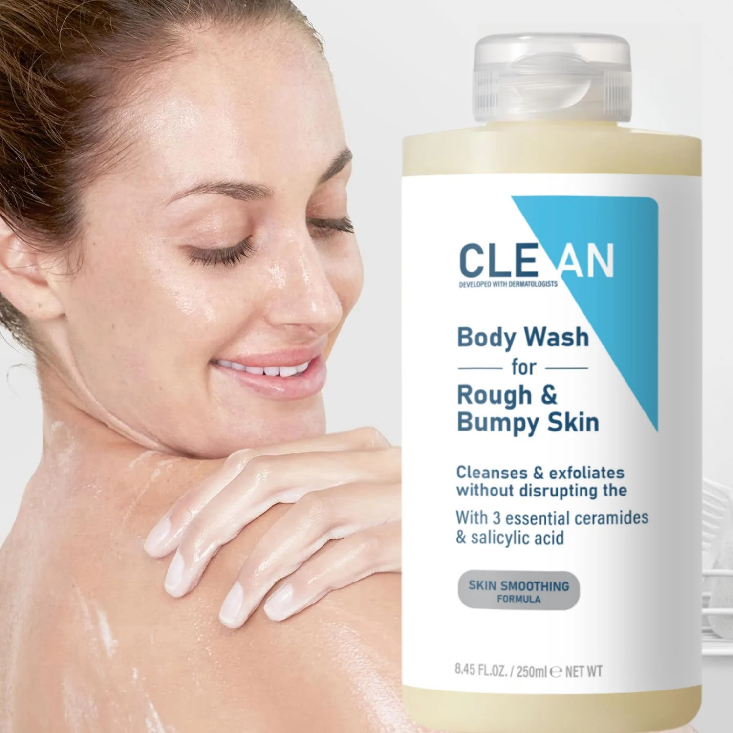 

Body Wash with Salicylic Acid | Fragrance Free Body Wash to Exfoliate Rough and Bumpy Skin | 250ml / Net 8.45 fl.oz