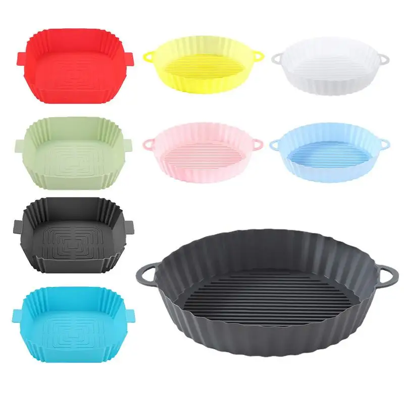 

Air Fryer Silicone Liner Oven Baking Tray Pizza Fried Chicken Airfryer Food Disposable Paper Oil proof Barbecue Plate Steamer