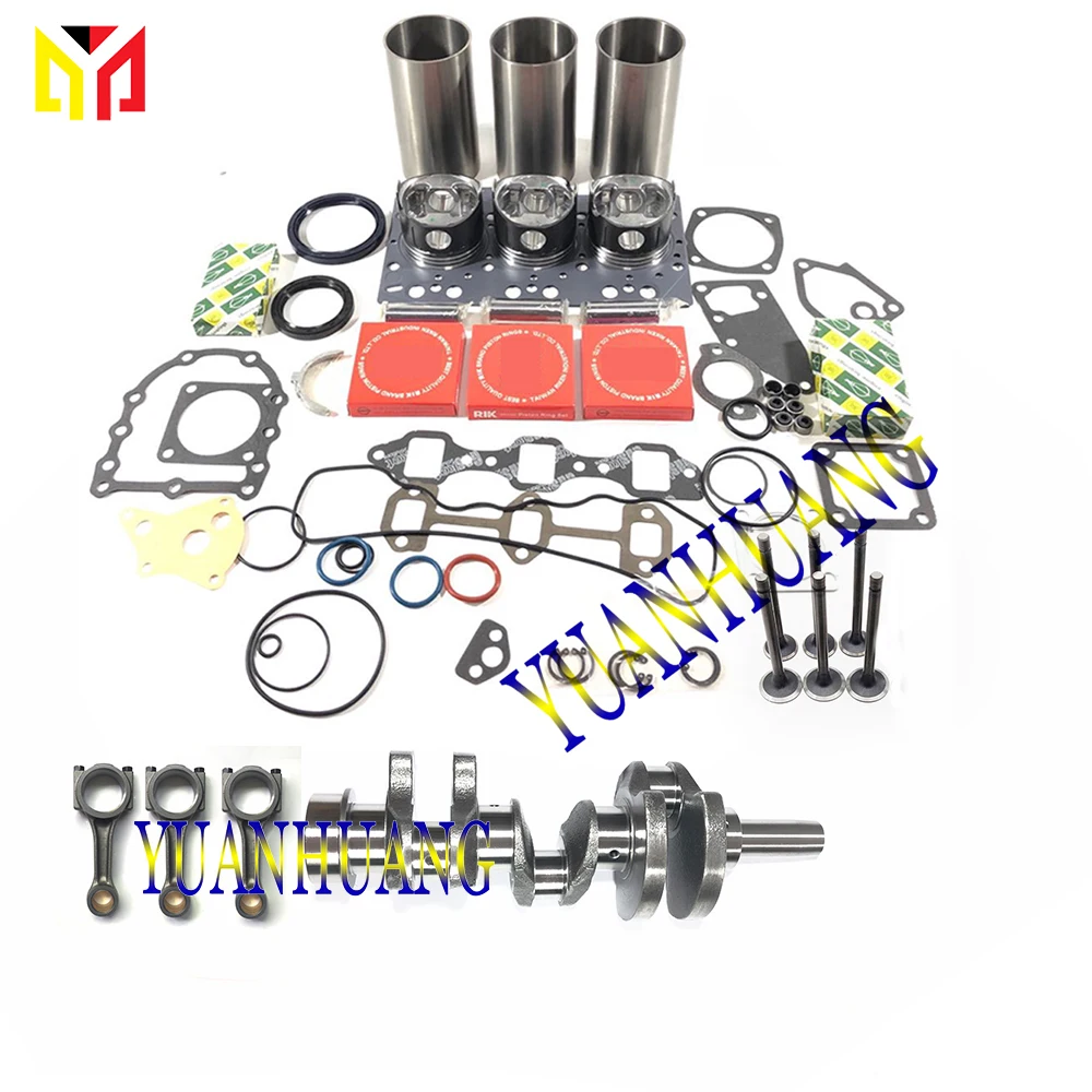 For Yanmar 3TNV70 Engine Rebuild Kit Crankshaft Connecting Rod Valve