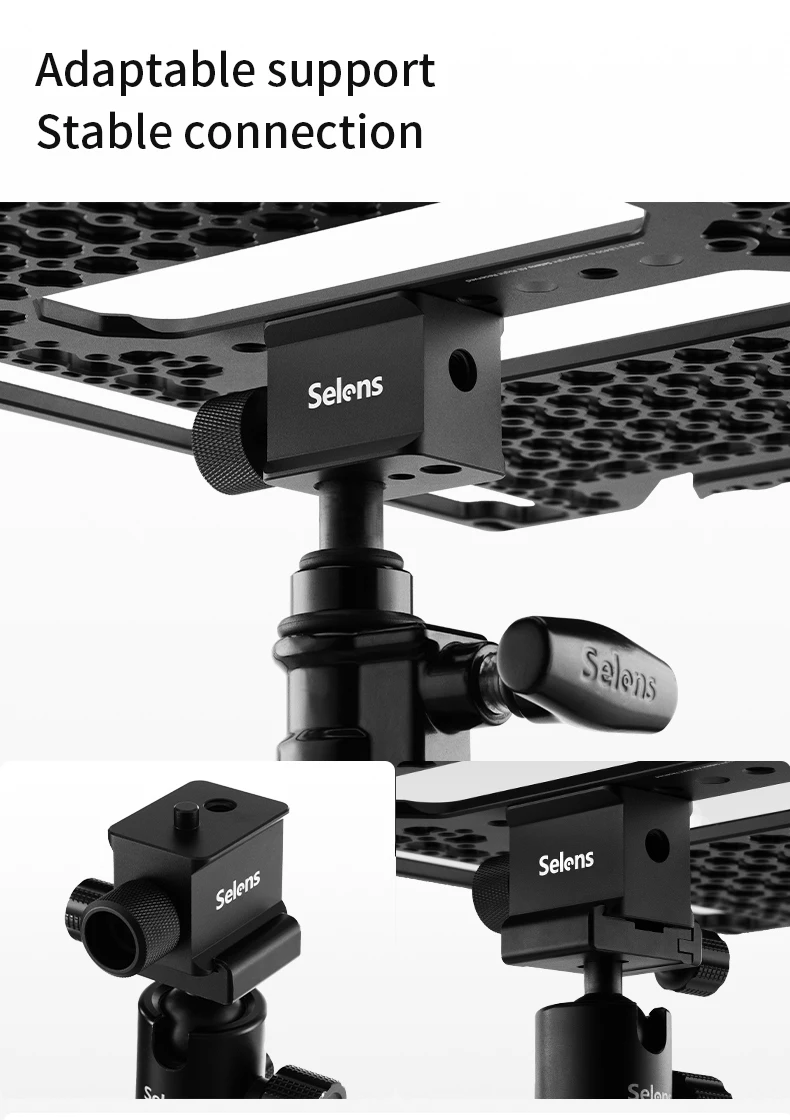 ,17.72x11.22in Universal Aluminum Alloy Laptop Stand Tray with 1/4" Screw Hole,S