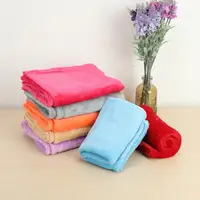 Fluffy Winter Coral Fleece Blankets Plain Bedspreads Thick Warm Soft Throw Blankets Universal Solid-color Sofa Cover Bed Cover 1