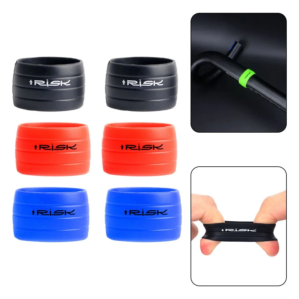 

2pcs Silicone Road Bike Handlebar Tape Plugs Fixed Ring Anti-Skip Handle Bar Tapes End Bar Tape Bicycle Accessories