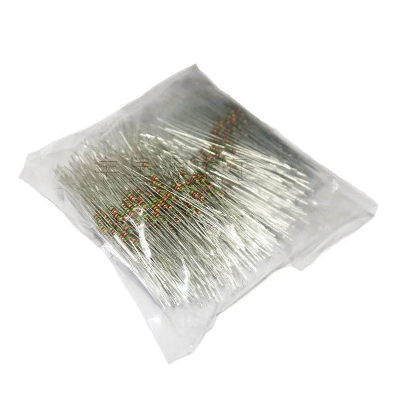 1000pcs 1/6W 1/8W +-5% Carbon Film Resistor 1W 1R 10R 22R 47R 100R 220R 330R 680R 1K 2K2 4.7K 10K 47K 100K 470K 1M