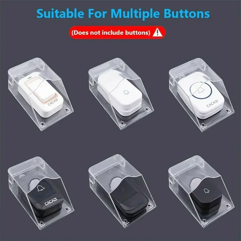 Doorbell Waterproof Cover Transparent Outdoor Wireless Doorbell Ring PC Protection Case