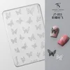Lovely Bowknot 3D Reliefs Silicone Nail Accessories Butterfly Rose Feather Lace Pattern Manicure Carving Mold Mould DIY Template 3