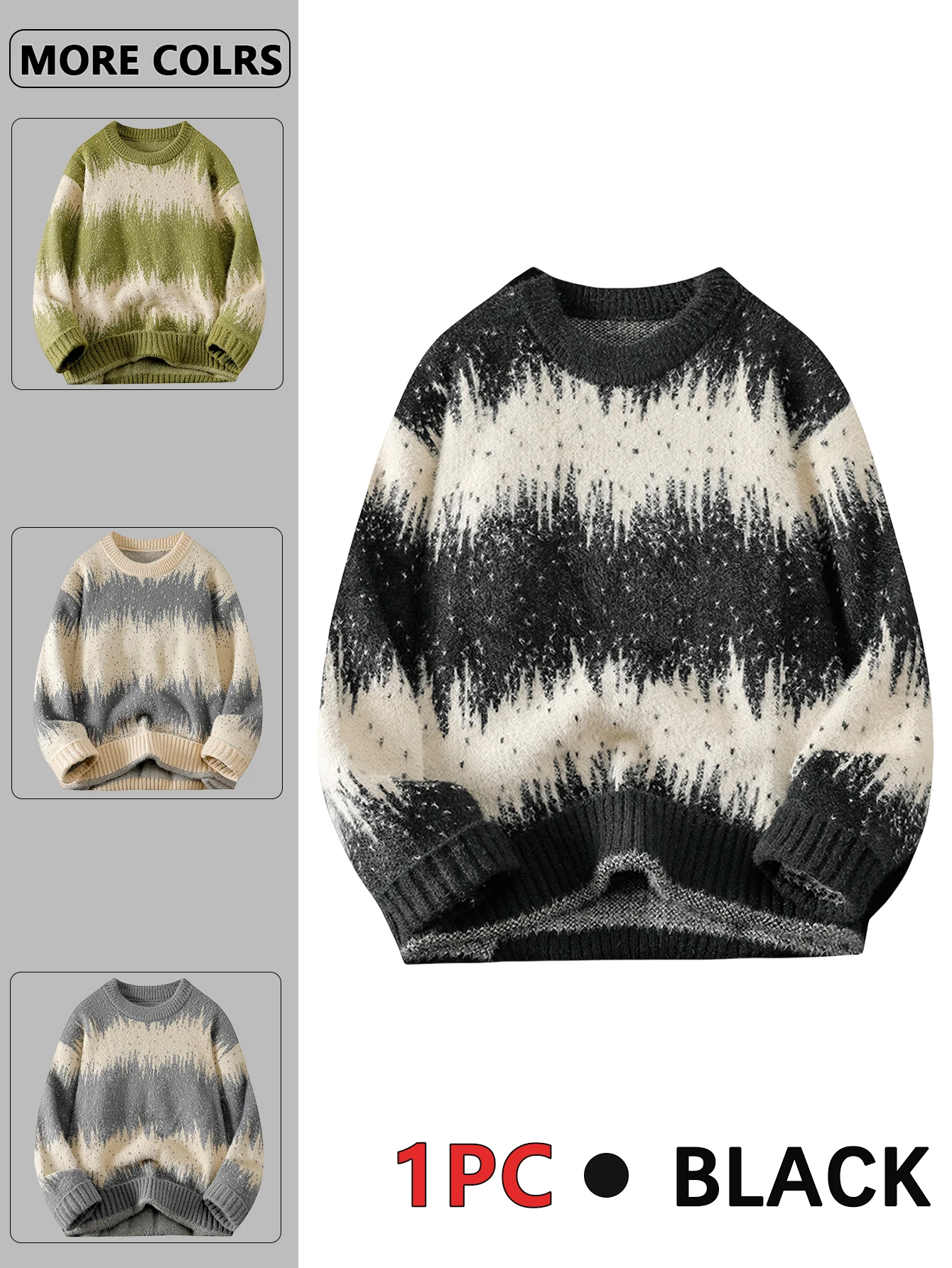 Men's Casual Tops, Asymmetrical Color-Blocked Knitwears, Single-Piece Sweaters, Suitable for Daily Home, Travel, Parties, Commuting, Outdoor Fashion and Versatile, Showing Elegant, Street Fashion, Tra