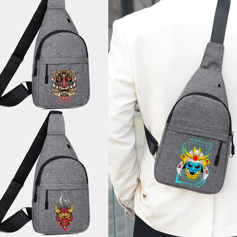 

Chest Pack for Men Gym Sports Bag Monster Printing Women Waist Bag Belt Hiking Shoulder Crossbody Bag Travel Handbags 2023 New