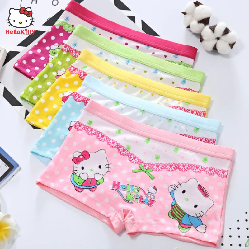 

Kawaii Sanrio Hello Kitty Children's Underpants Cartoon Anime Girls Cute Boxer Shorts Briefs Summer Beach Panties Kids Gifts