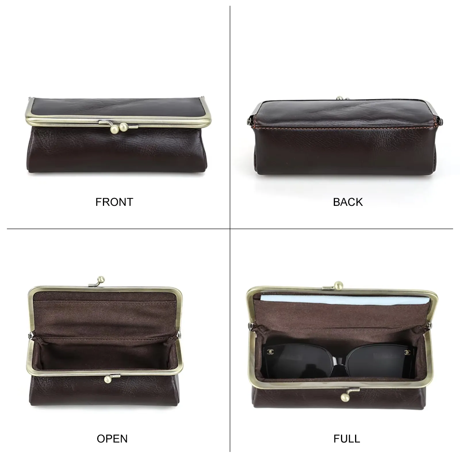 Artisan Crafted Genuine Leather Eyewear Case – Premium Handmade Glasses and Sunglasses Protector Pouch