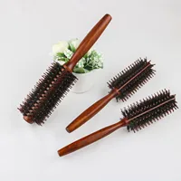 Salon dedicated Hair Brush Boar Bristles Anti-Static for Hair Blow Drying Styling Curly Barber Comb 2