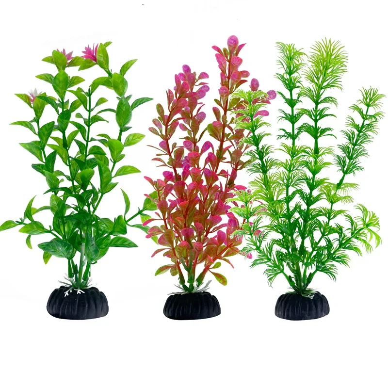 1-5 Simulation Artificial Plants fish tank ornaments fish tank decorations aquarium ornaments artificial plants artificial aquarium plants Aquarium Decor Plastic Underwater Weed Grass Aquarium Accessories Fish Tank Decoration Ornament