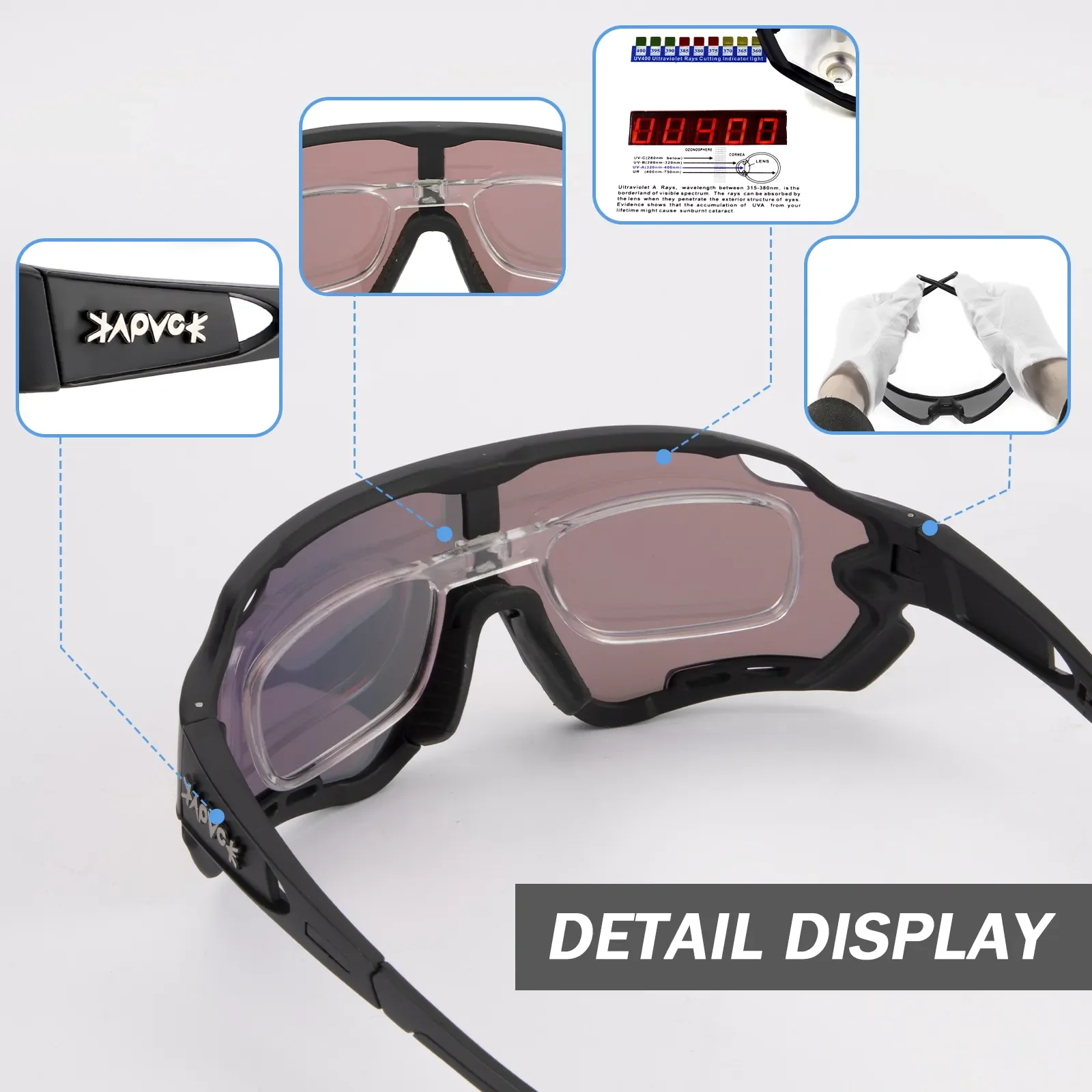 Cycling Glasses Kapvoe for Mountain Bike Cycling