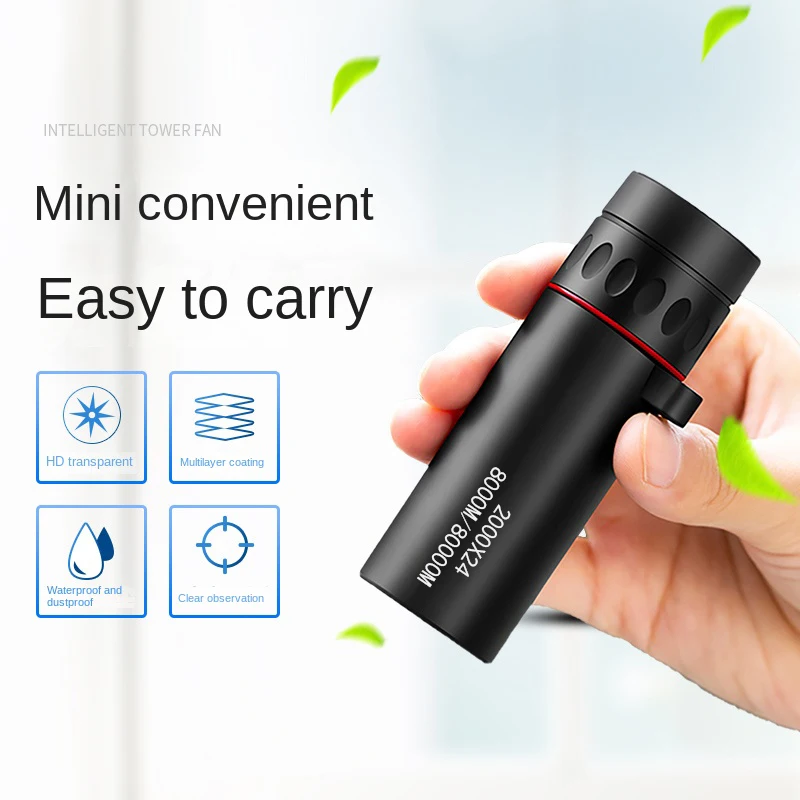 Monocular Telescope 2000x24 HD Mini Portable with Outdoor Camping Hunting Birdwatching