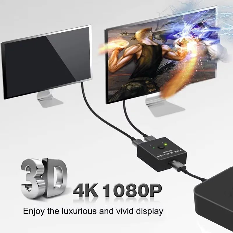 HDMI 2-in-1 HD Video Intelligent Switch supports PS4 Xbox