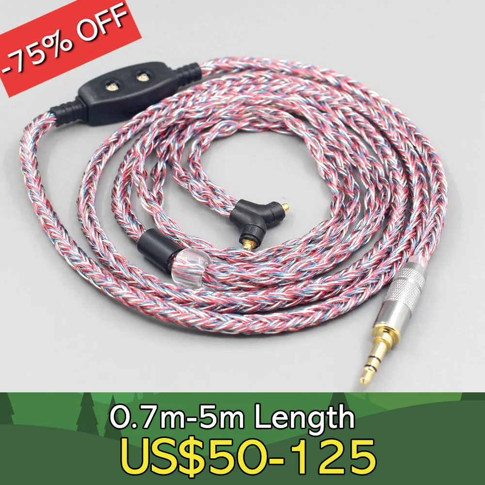 

16 Core Silver OCC OFC Mixed Braided Cable For Etymotic ER4SR ER4XR ER3XR ER3SE ER2XR ER2SE 0-100ohm Adjustable LN007689