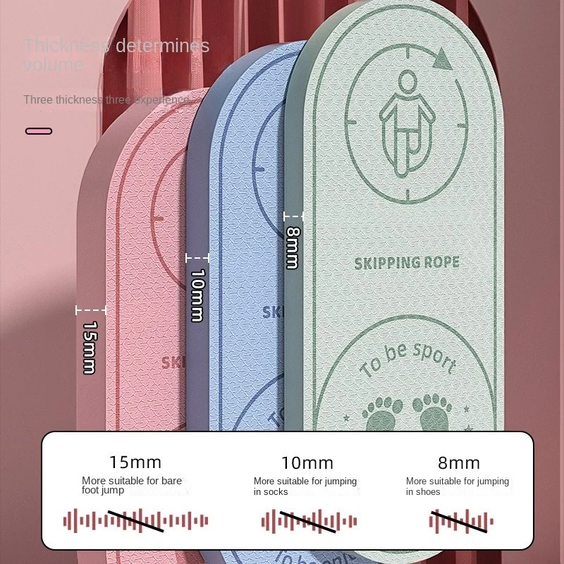 Pad di smorzamento della corda per saltare tappetino per corda per saltare antiurto per pavimento professionale addensato antiscivolo Indoor Silent Fitness 10mm