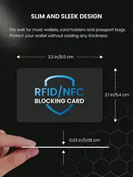 RFID Blocking Card Duo Pack - Secure Contactless Card Protector for Complete Wallet Safety (Black)