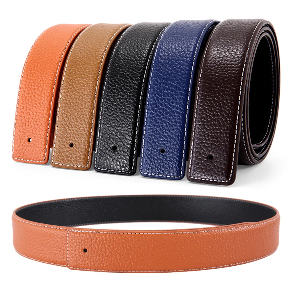 

110cm Waist Belt for Men Leather Pin Buckle Belt Business Casual Waist Strap Without Belt Buckle Trouser Jeans Waistband Fashion