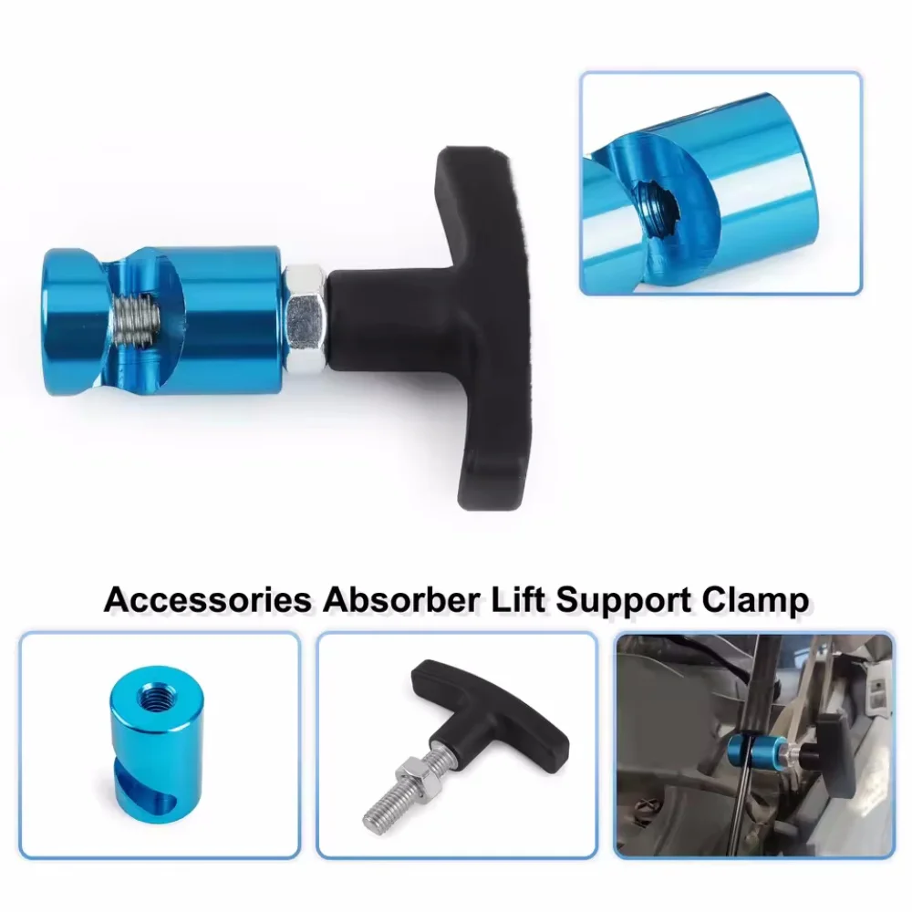 Car Hood Holder Universal Anti Slip Clamp Gas Strut Safety Fixing Tool Hood Air Pressure Engine Cover Lifting Support Rod Tool