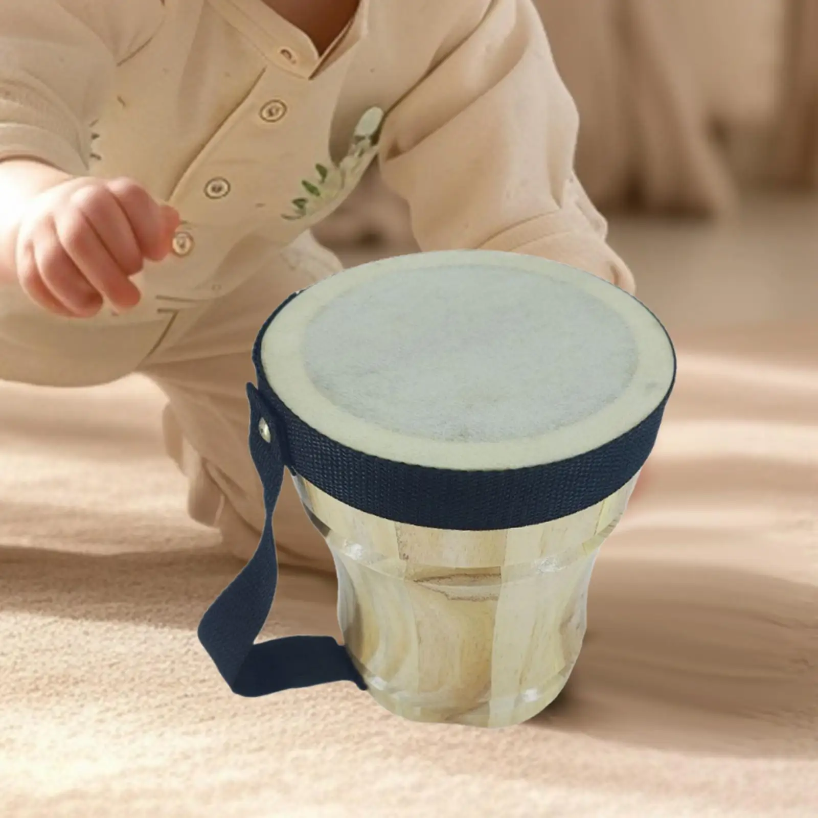 6'' Bongo Drum Montessori Professional Music Toy for Children Kids Beginners