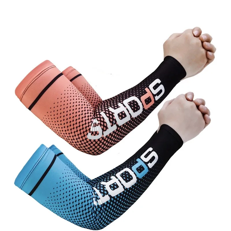 1 pair Sports Running Cycling Elbow Arm Sleeves Covers Sun UV Protection Men 