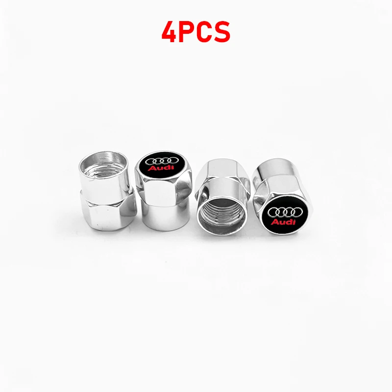 Luxury Car Tire Valve Caps and Suede Keychain Gift Set