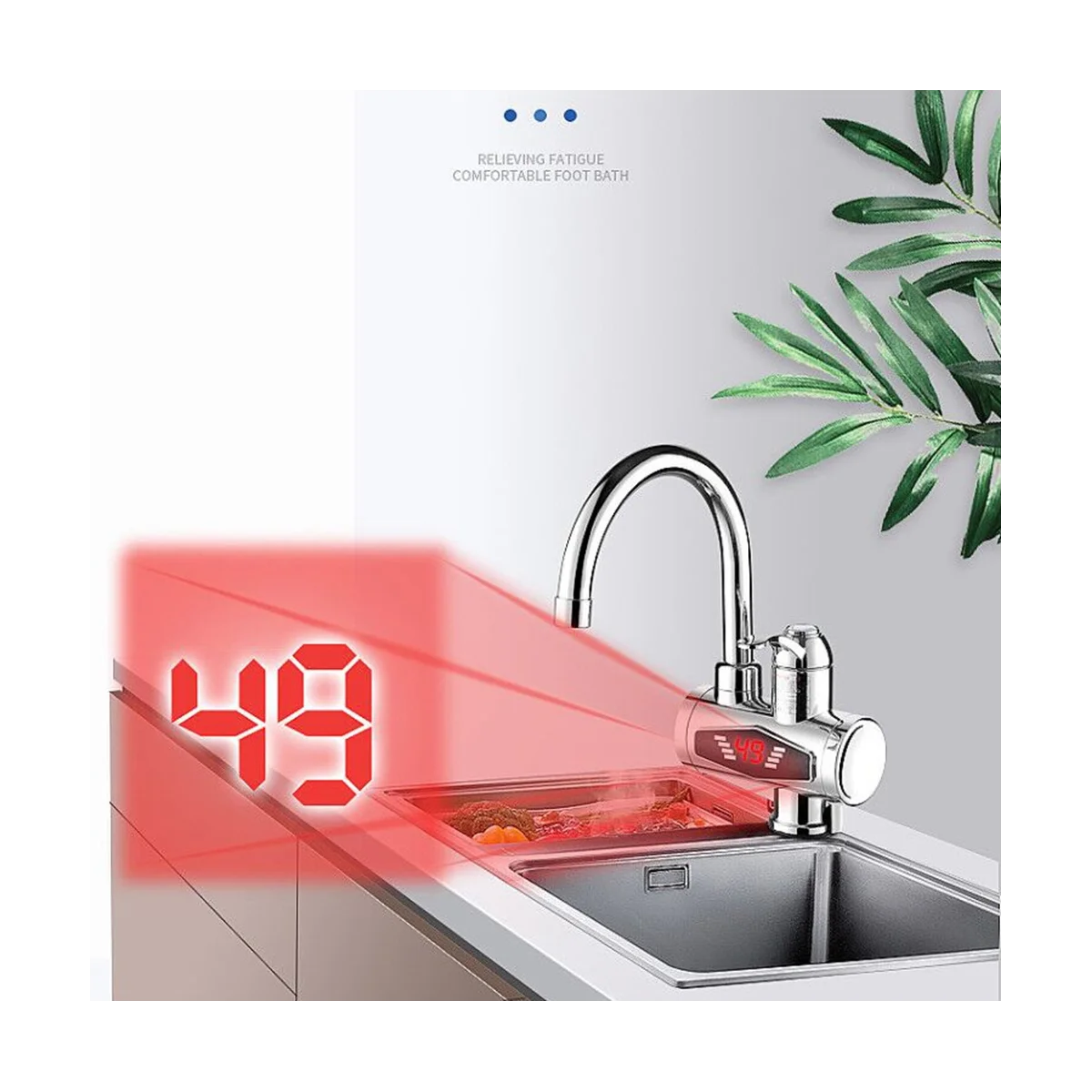 

Electric Instant Water Heater Instant Hot Water Faucet Kitchen Tap Water Heating Instantaneous Water Heater EU Plug