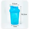 Sport Shaker Bottle 400ML Whey Protein Powder Mixing Bottle Sport Fitness Gym Shaker Outdoor Portable Plastic Drink Bottle 6