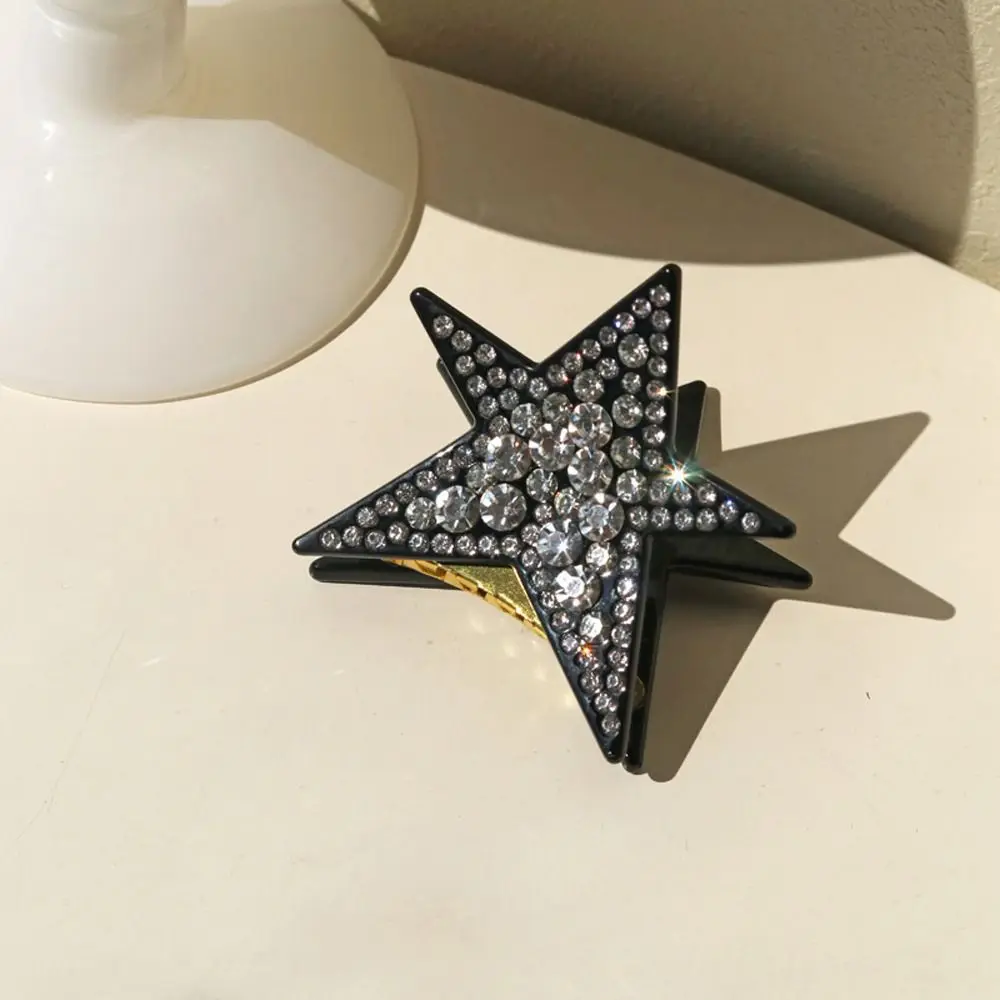 

Hairpins Rhinestone For Girls Large Hair Scratch Star Crystal Hair Clips Korean Shark Clip Acetate Hair Claws Women Hairgrips