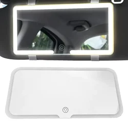 Enhanced LED Car Sun Visor Vanity Mirror with Touch Screen and Adjustable Light Modes (1Pcs)
