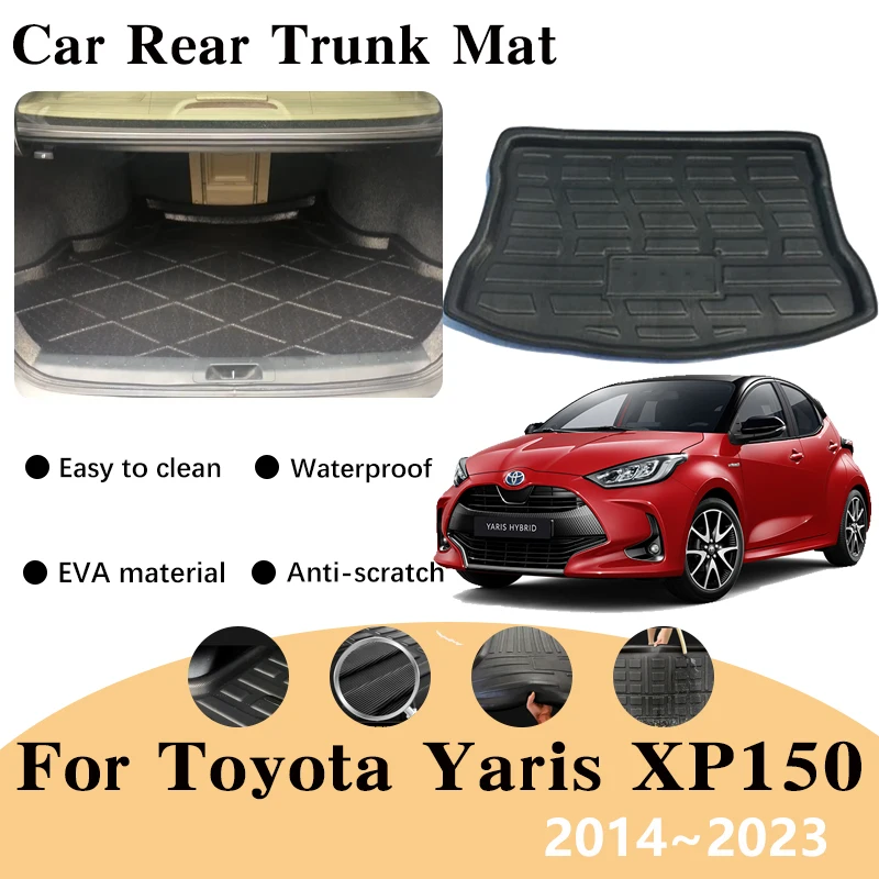 

Car Trunk Mats EVA Material for Toyota Yaris XP150 2014 2015 2016~2023 Hatchback Rear Cargo Tray Trunk Mat Rear Pads Accessories