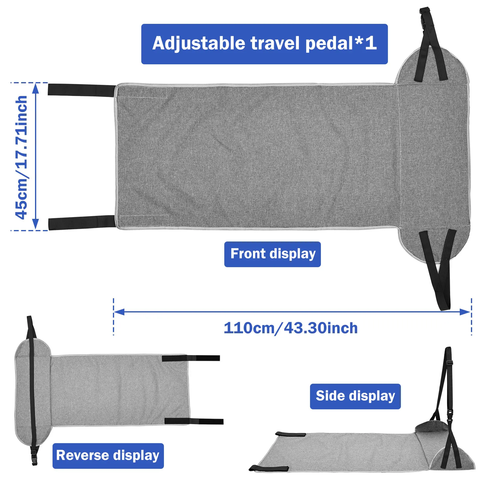 Nylon Portable Airplane Foot Rest Hammock for Travel