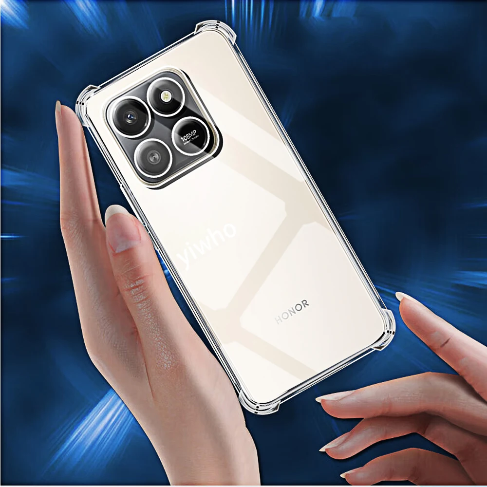 Crystal Clear Soft TPU Phone Case with Lens Protector