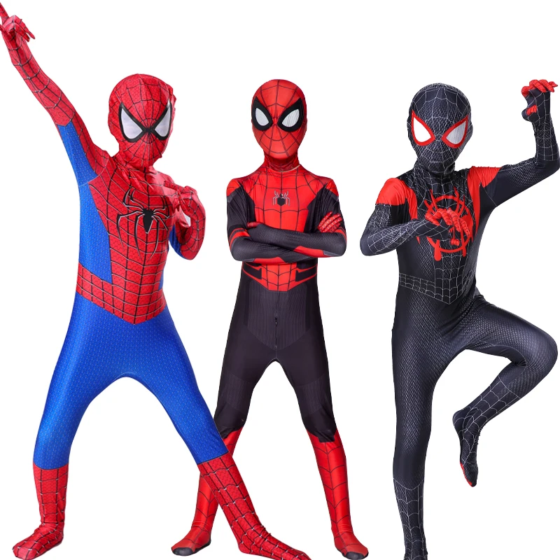 Boys Girls Spiderman Cosplay Costumes for Christmas Halloween cosplay jumpsuit superhero cosplay costume kids cosplay costume
