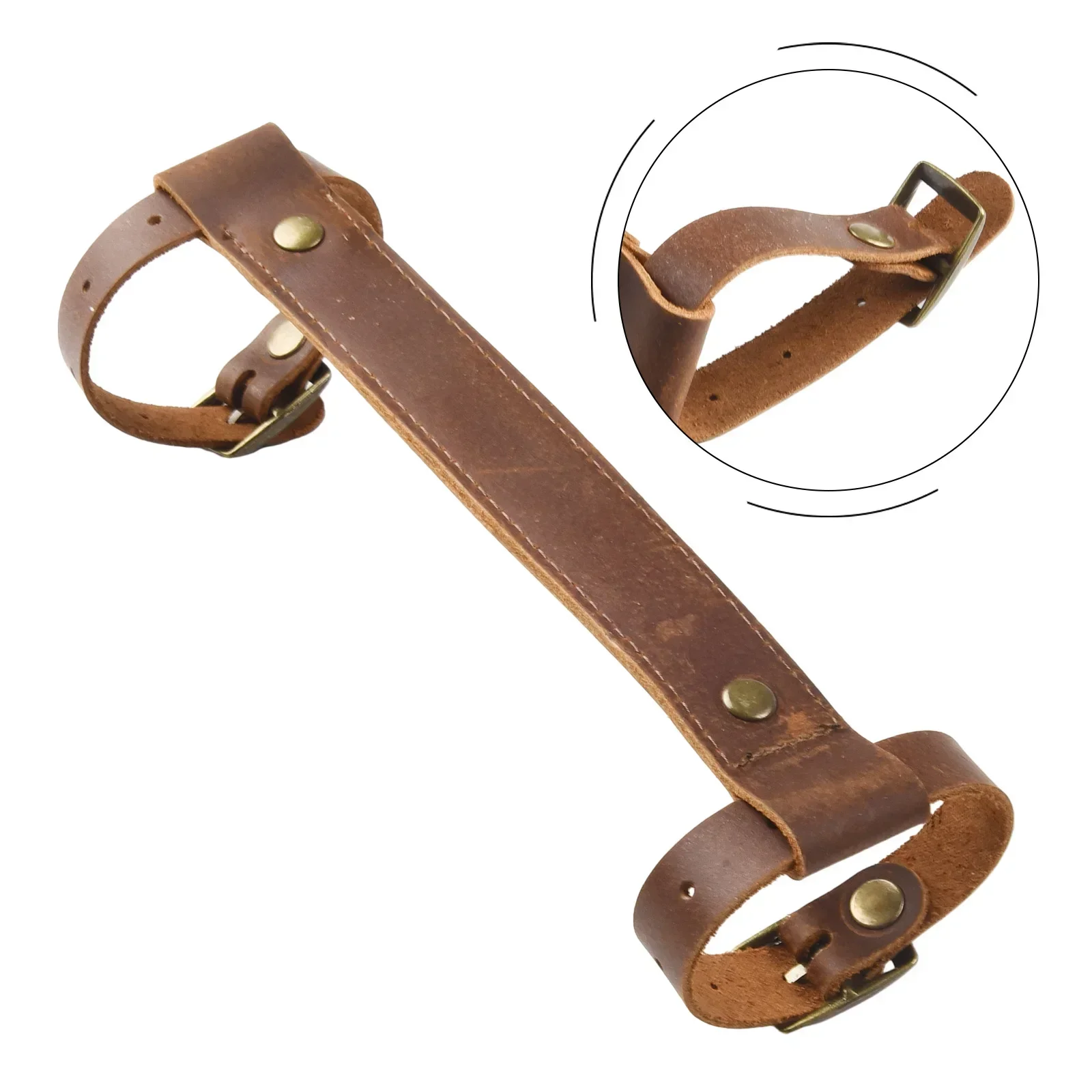 Maniglia Solleva Bicicletta In Pelle - Accessorio Per Telaio, 25x5 Cm - Foto 5