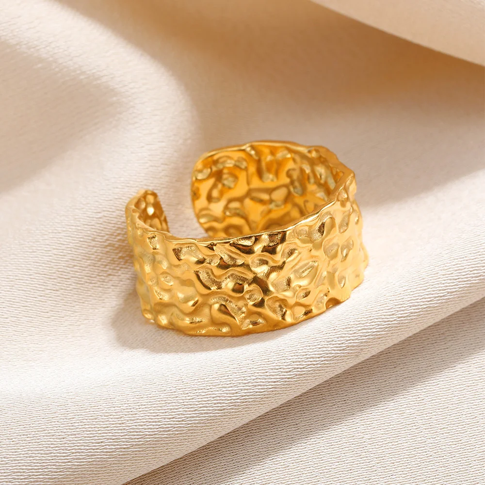 Ring for Women Stainless Steel Angel Feather Gold Color Rings Female Vintage Jewelry Finger Accessories Gift for Her Anillos gold color rings stainless steel ring finger ring gold color ring adjustable rings