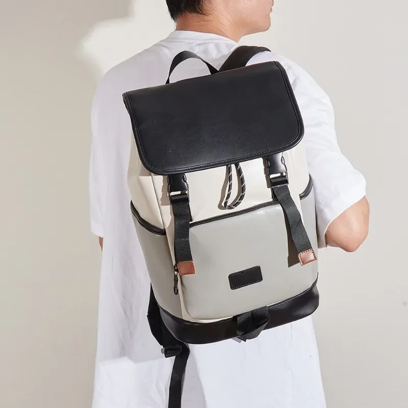 Fashion Men's Backpack Large Capacity Travel Backpacks Men 16 inch Laptop Backpack Patchwork Schoolbag Bag