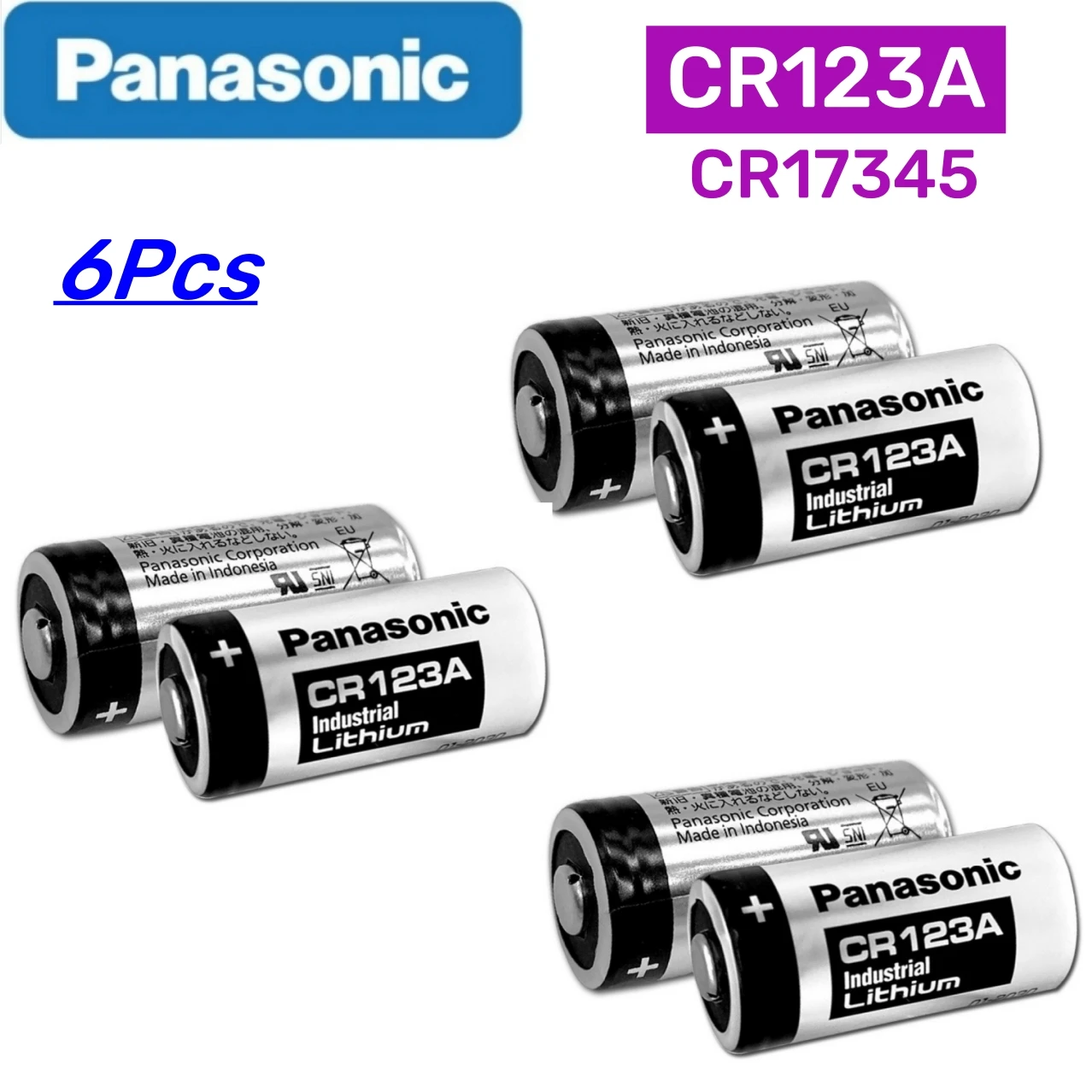 2~10PCS Original Panasonic 123 Lithium 3V Arlo Camera Battery CR123A CR17345 DL123A EL123A 123A