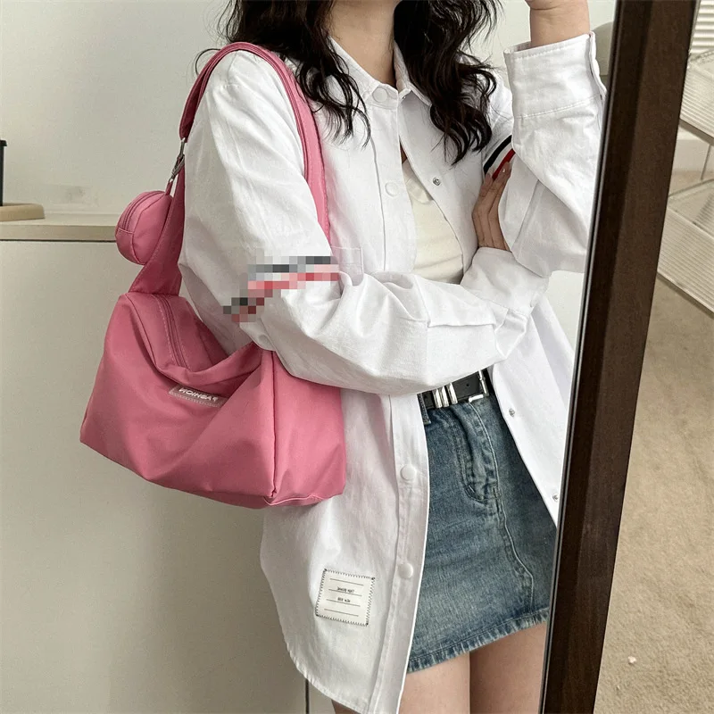 INS Fresh Campus Canvas Bag 2023 Spring New Style Bag Women's Bag Fashion Network Red Girl One Shoulder Crossbody Bag